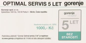 R615EEW5 bílá Bezplatný servis 5let po registraci