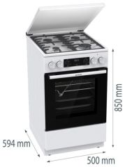 GKS5C72WF bílá Bezplatný servis 5 let po registraci